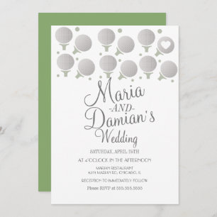 Golf Wedding Sports Dots and Tees Invitation