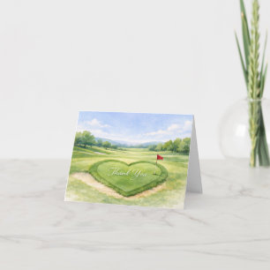 Golf Wedding Thank You Card