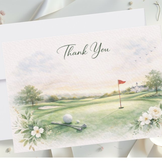 GOLF WEDDING thank you card  (Creator Uploaded)