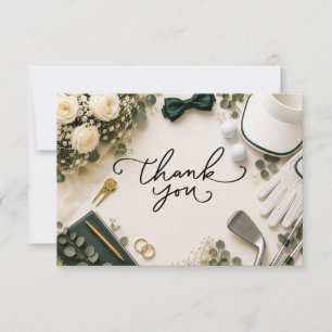 Golf Wedding Thank you  Card