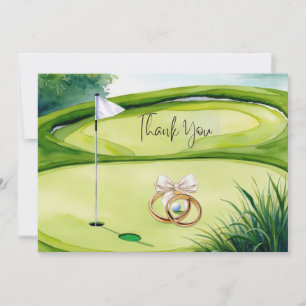 Golf Wedding Thank you card for Golfer watercolor