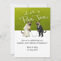 Golf Wedding themed for Cat Lovers