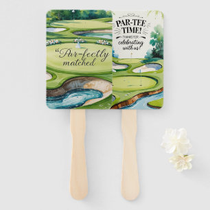  Golf Wedding themed  Hand Fan