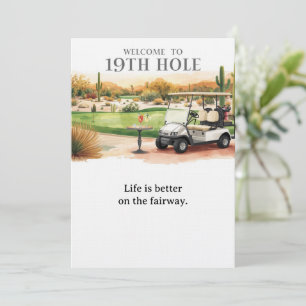 Golf Welcome to golfer house FOR Arizona cocktail Invitation