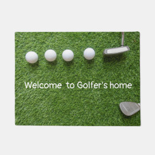 Golf Welcome to  golfer's home  Doormat