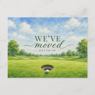 Golf we've moved to new house with golf ball Card