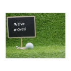 Golf we've moved to new house with golf ball Card