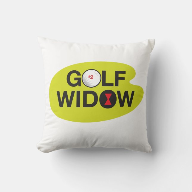 Golf Widow Badge of Honor_Black Widow Spider Tees Cushion (Front)