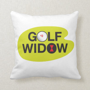 Golf Widow Badge of Honor_Black Widow Spider Tees Cushion