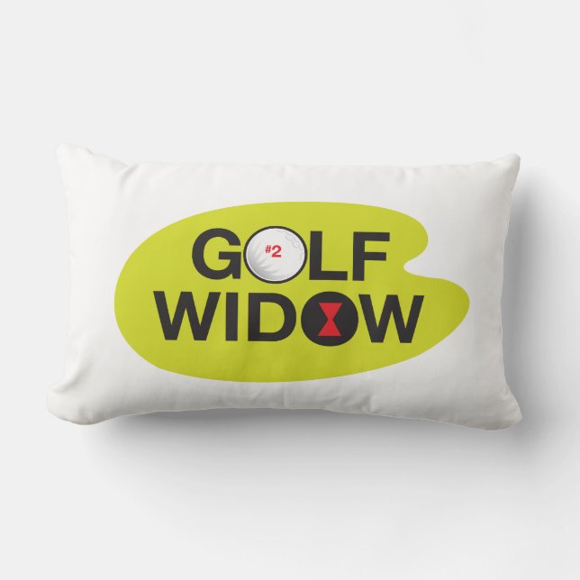 Golf Widow Badge of Honour Lumbar Cushion (Front)
