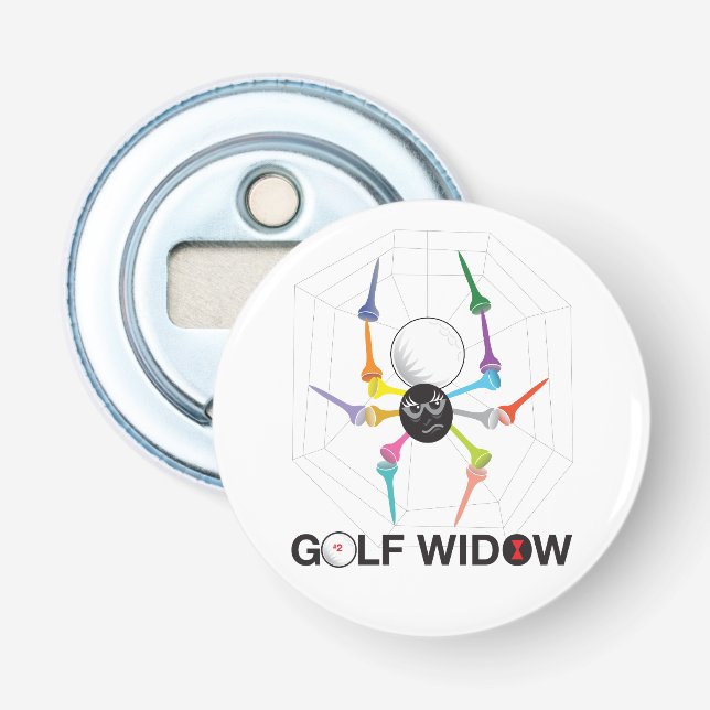Golf Widow Black Widow Spider Bottle Opener (Front)