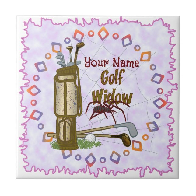 Golf Widow Ceramic Tile (Front)