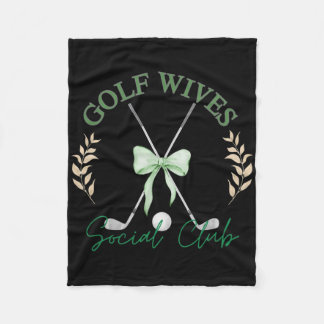 Golf Wife Social Club Funny He's Golfing Wife And Fleece Blanket