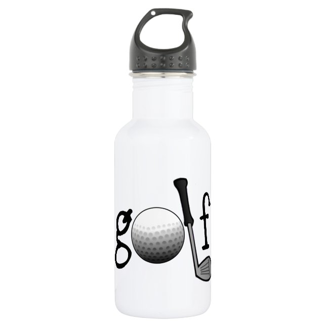 Golf with Club and Ball 532 Ml Water Bottle (Front)