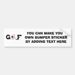 Golf With Golf Ball Tshirts and Gifts Bumper Sticker