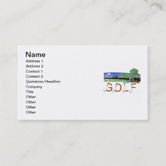 Golf With Golf Carts Tshirts and Gifts Business Card