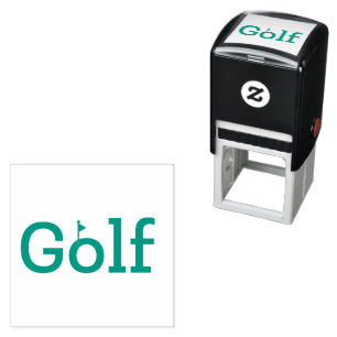 GOLF with Hole Flag Self-inking Stamp