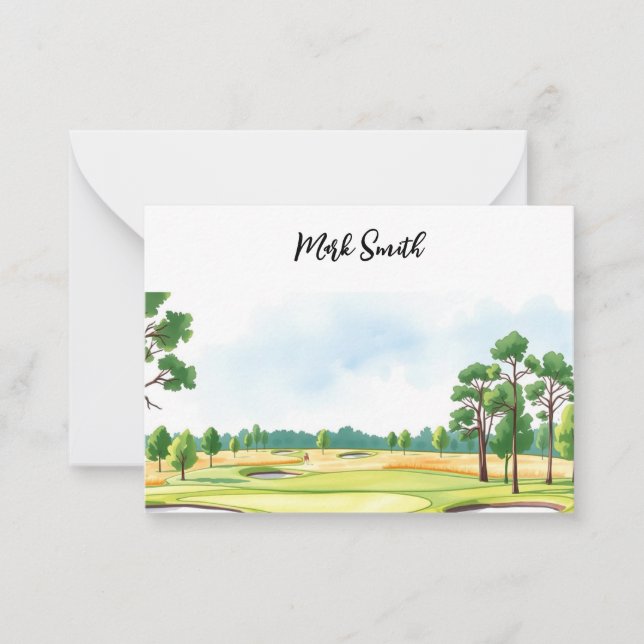 Golf with Name for golfer  Card (Front)