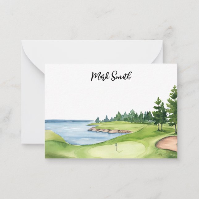 Golf with Name for golfer  Card (Front)