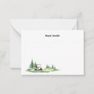 Golf with Name for golfer for Christmas Holiday  Card