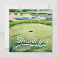 Golf with text on golf course watercolor style