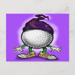 Golf Wizard Postcard