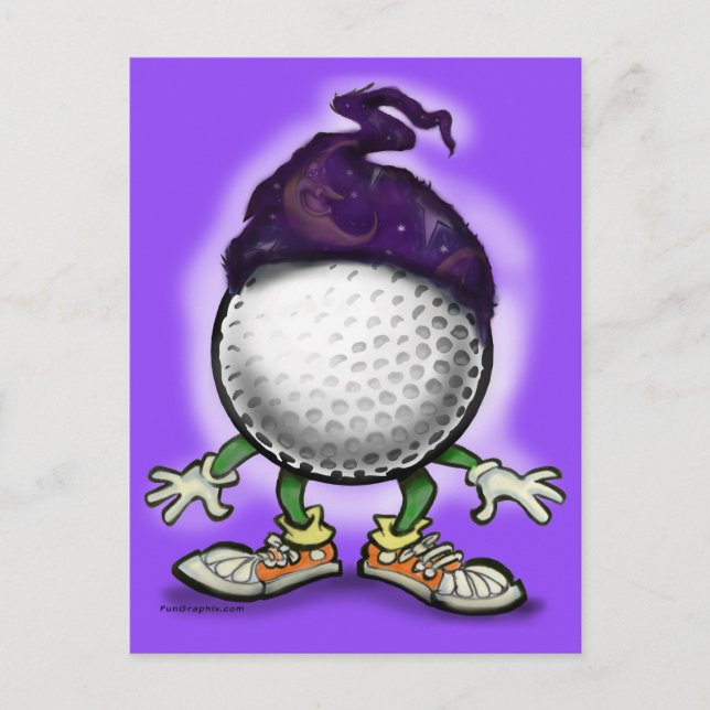 Golf Wizard Postcard (Front)