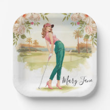 Golf Woman golfer on golf course