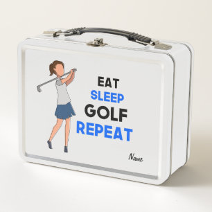 Golf Woman Golfing for Woman Golfer  Metal Lunch Box