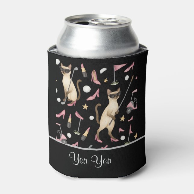 Golf Woman themed for Bachelorette Party Can Cooler (Can Front)