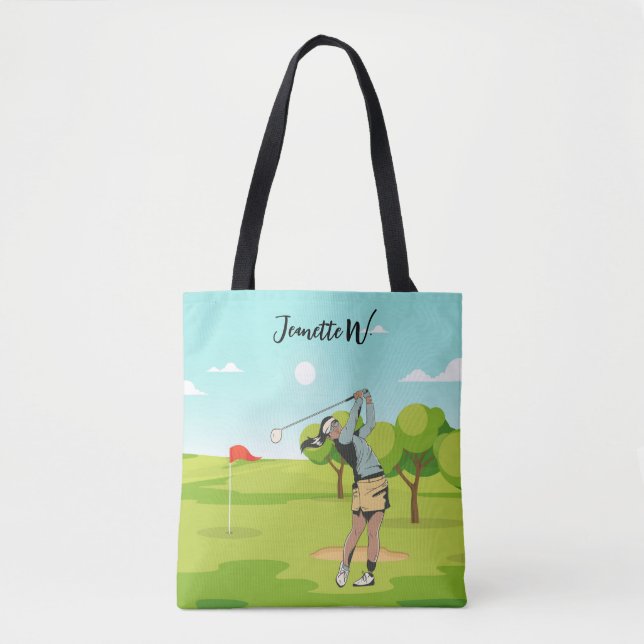 Golf Women golfer stylish weekend Tote Bag (Front)