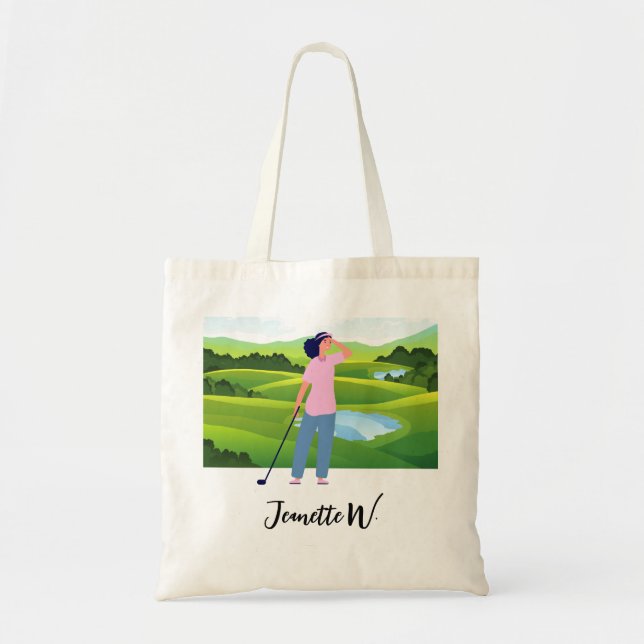 Golf Women golfer  Tote Bag (Front)