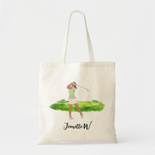 Golf Women golfer Tote Bag