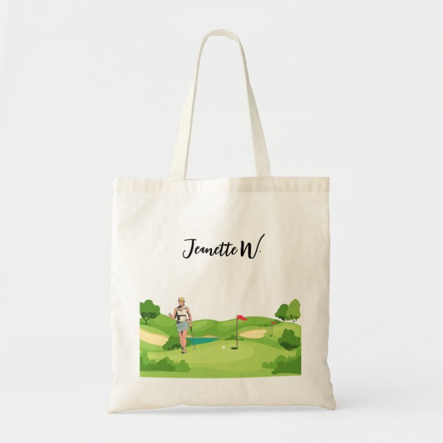 Golf Women golfer  Tote Bag (Front)