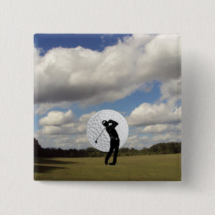 Golf World 15 Cm Square Badge