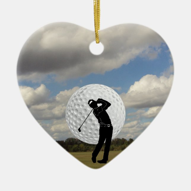 Golf World Ceramic Ornament (Front)