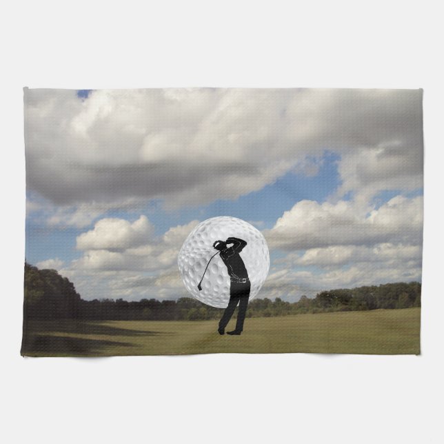 Golf World Tea Towel (Horizontal)