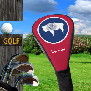 Golf Wyoming & Wyoming Flag / Golf Clubs Covers