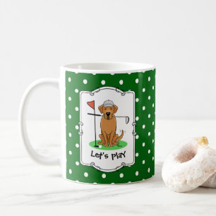 Golf Yellow Lab Labrador Retriever Dog(yellow 5) Coffee Mug