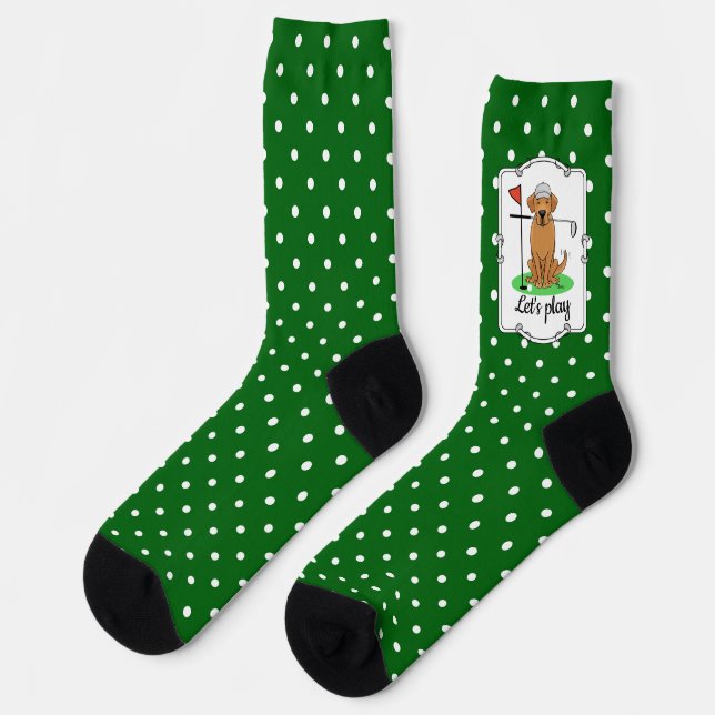 Golf Yellow Lab Labrador Retriever Dog(yellow 5) Socks (Left)