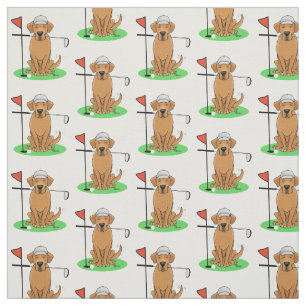Golf Yellow Labrador Retriever (yel 5) Dog - Cute Fabric