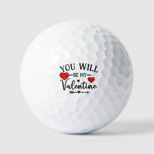 Golf  you will be my valentine lover   golf hat cl golf balls