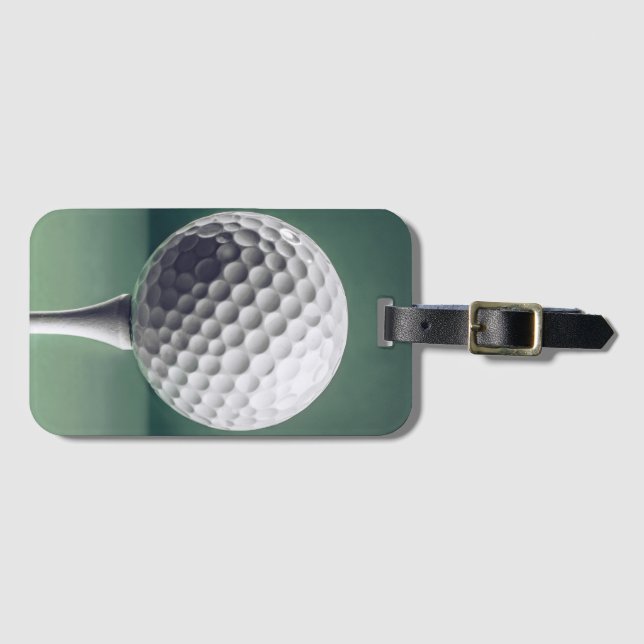 Golfball on Tee Luggage Tag (Front Horizontal)