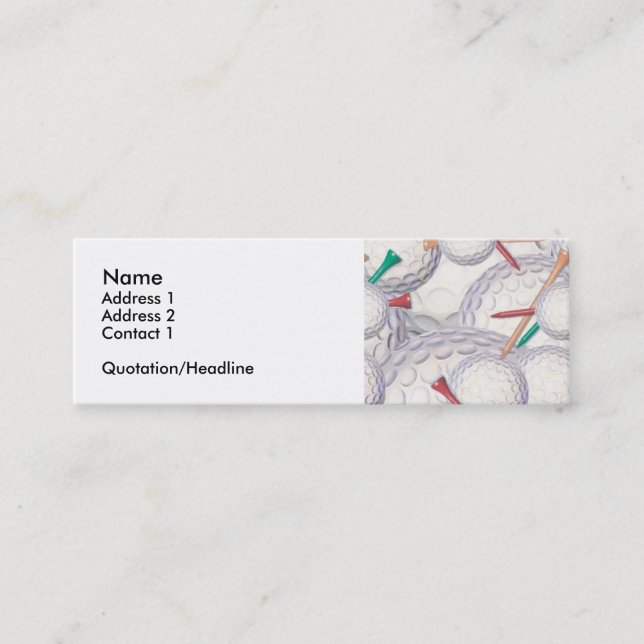 Golfballs & Tees Profile Card (Front)
