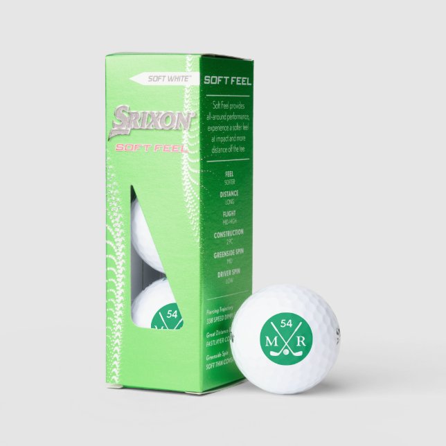 Golfer Balls Green Logo Age and Initials (Packaging)