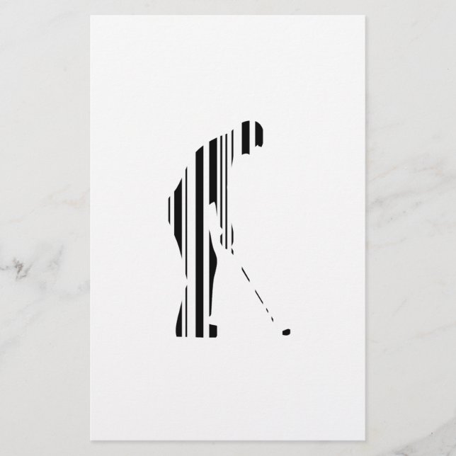 GOLFER BAR CODE Golf Golfing Sports Pattern Design (Front)