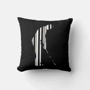GOLFER BAR CODE Golf Golfing Sports Pattern Design Cushion