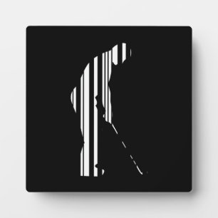 GOLFER BAR CODE Golf Golfing Sports Pattern Design Plaque
