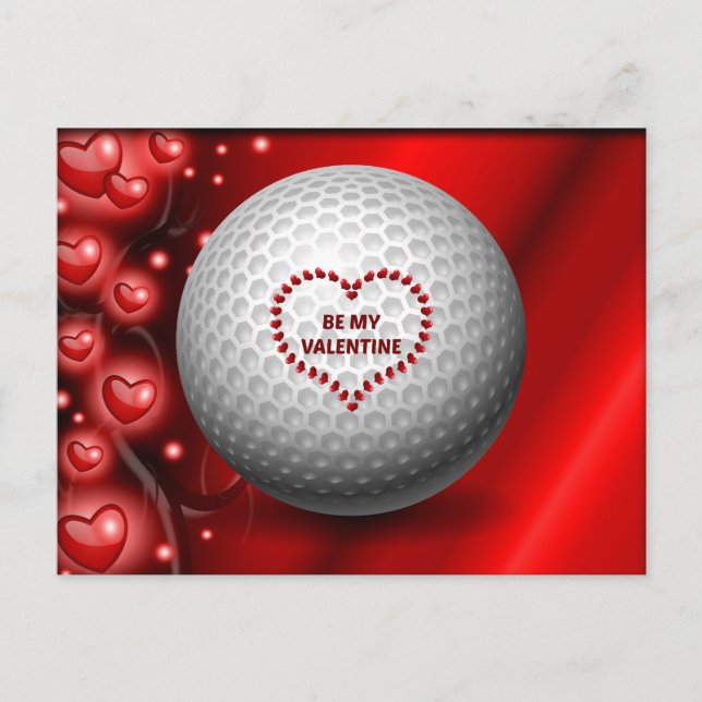 Golfer - Be My Valentine Card (Front)