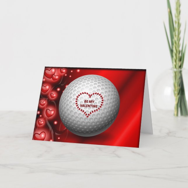 Golfer - Be My Valentine Card (Front)